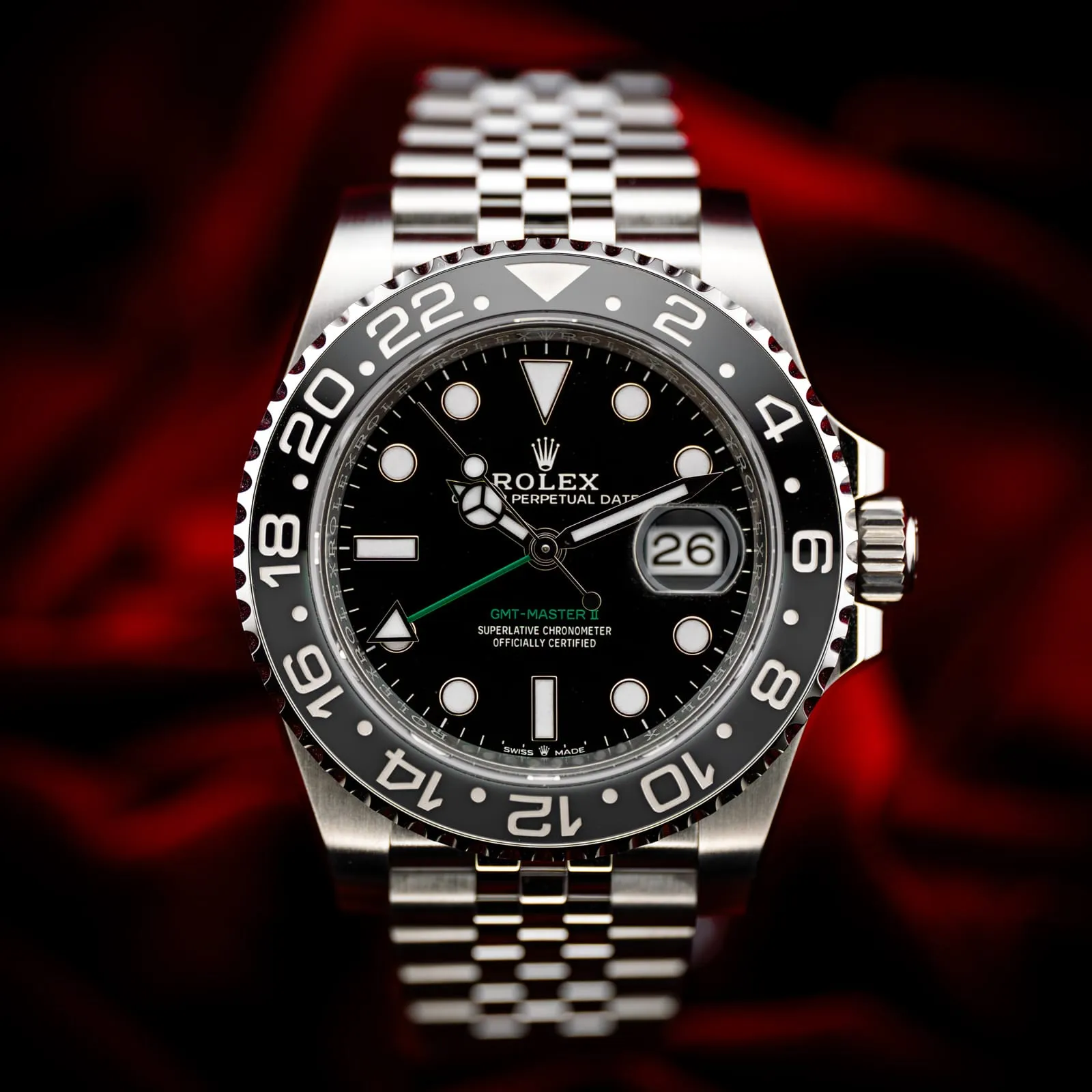 Rolex GMT Master II - Black Dial & Bracelet Strap