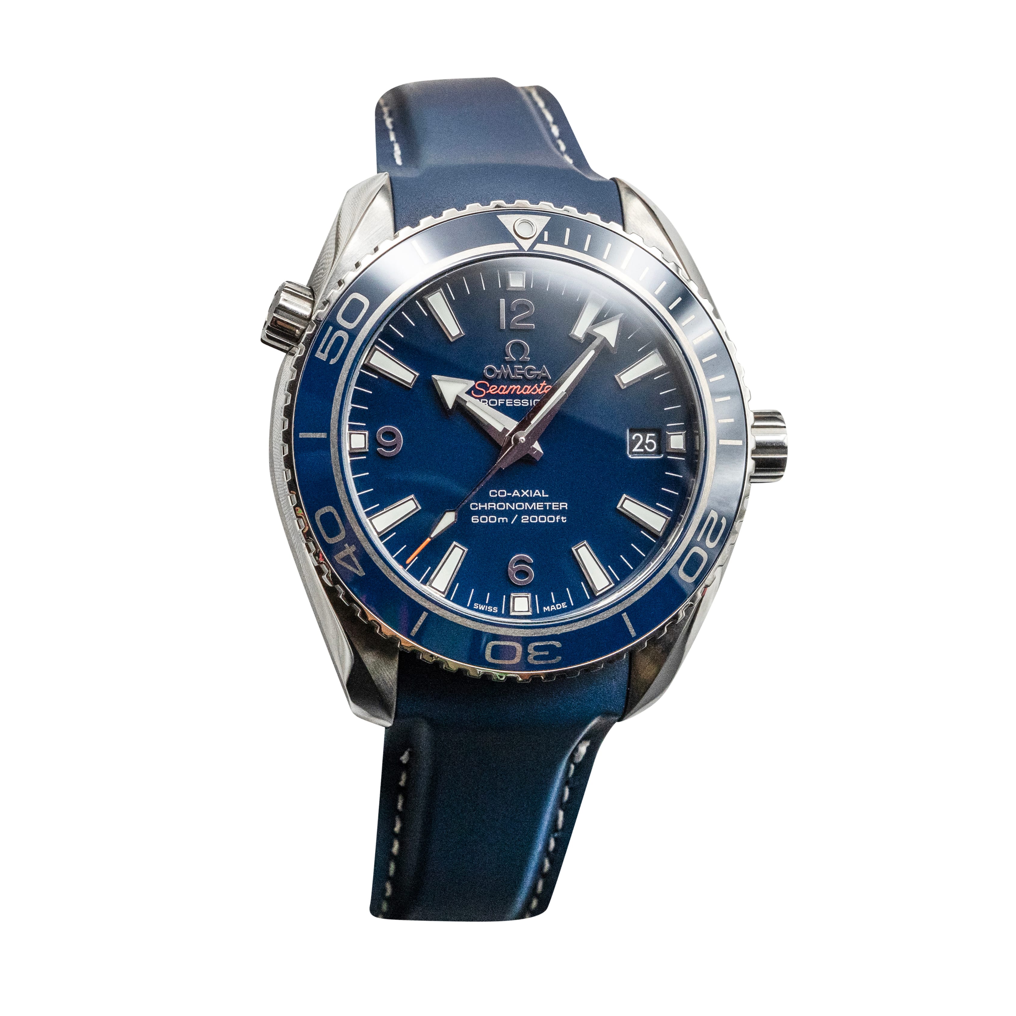 Omega Planet Ocean - Blue Quarter Arabic Dial & Rubber Strap