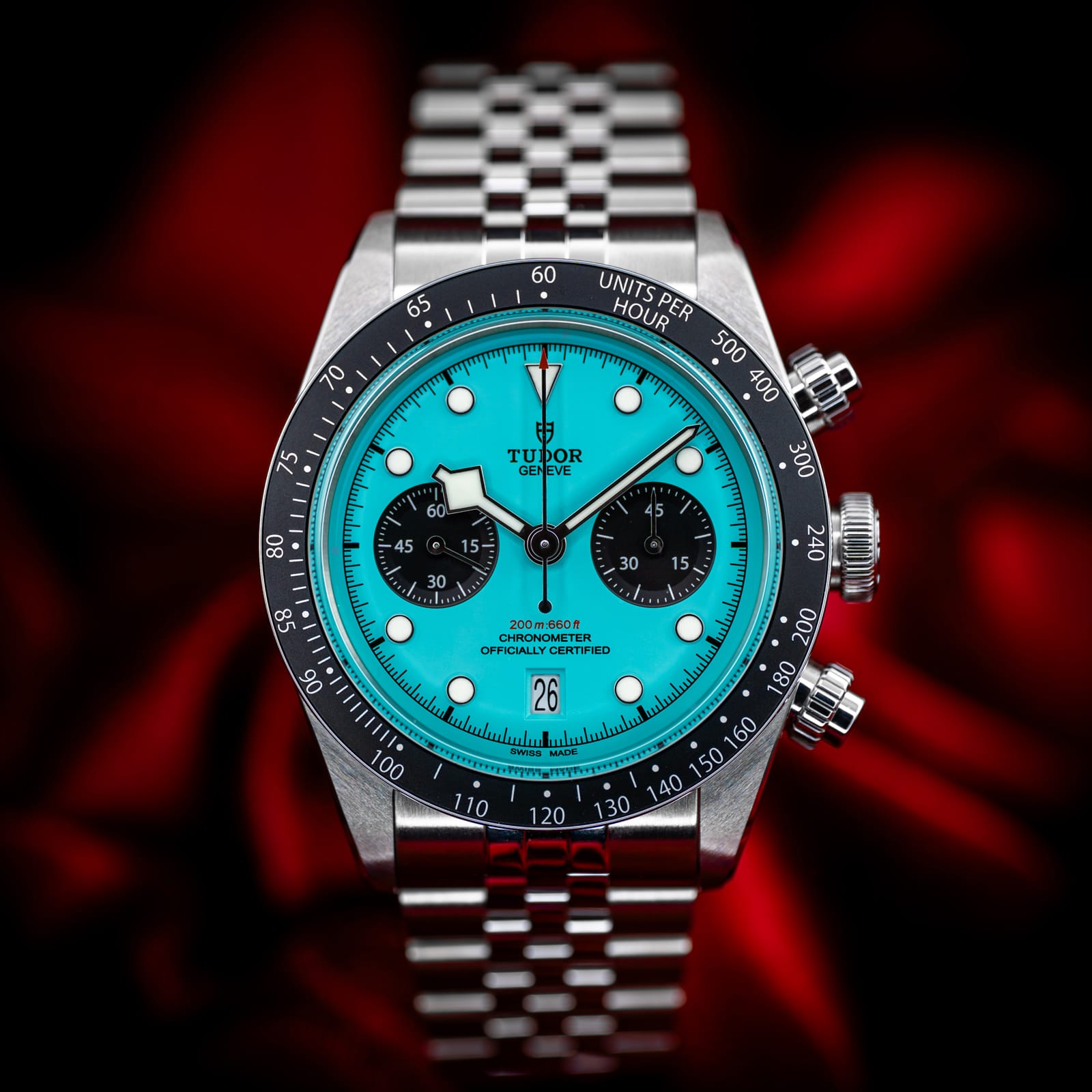 Tudor77ページ② Tudor Black Bay Chrono - Turquoise Dial & Bracelet Strap
