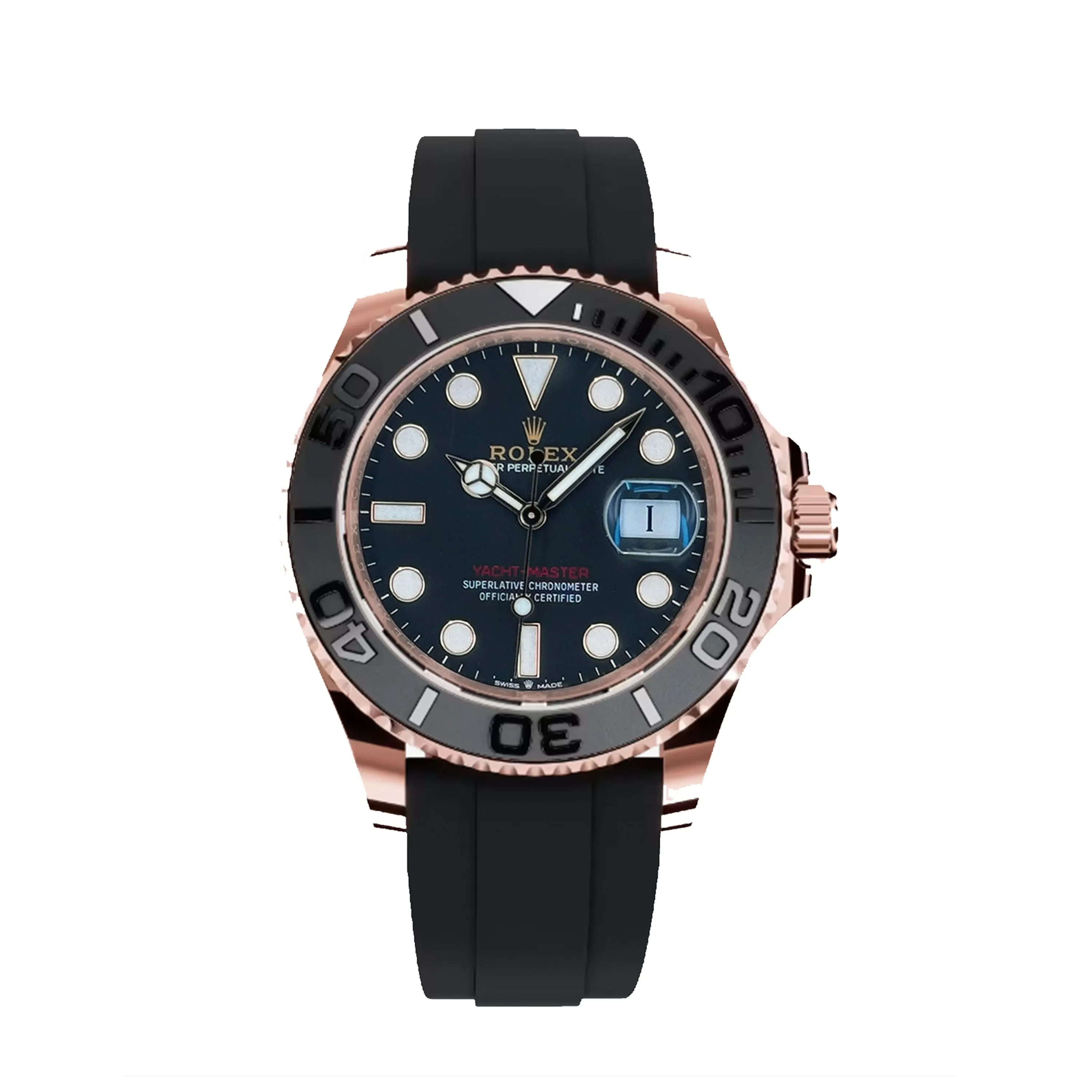 Rolex Yacht-Master 126655 - Black Dial & Rubber Strap