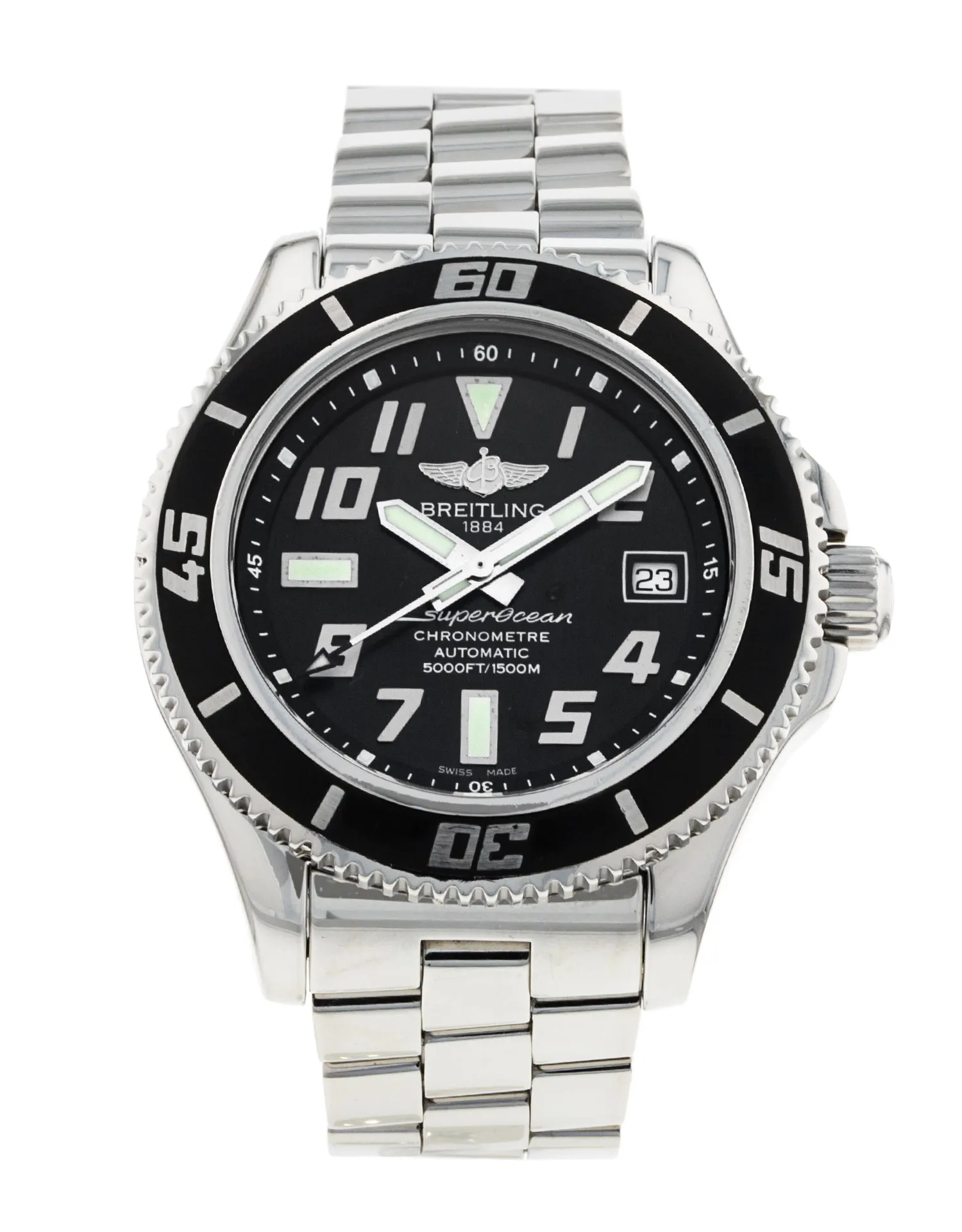Breitling SuperOcean II - Black & Silver Arabic Dial