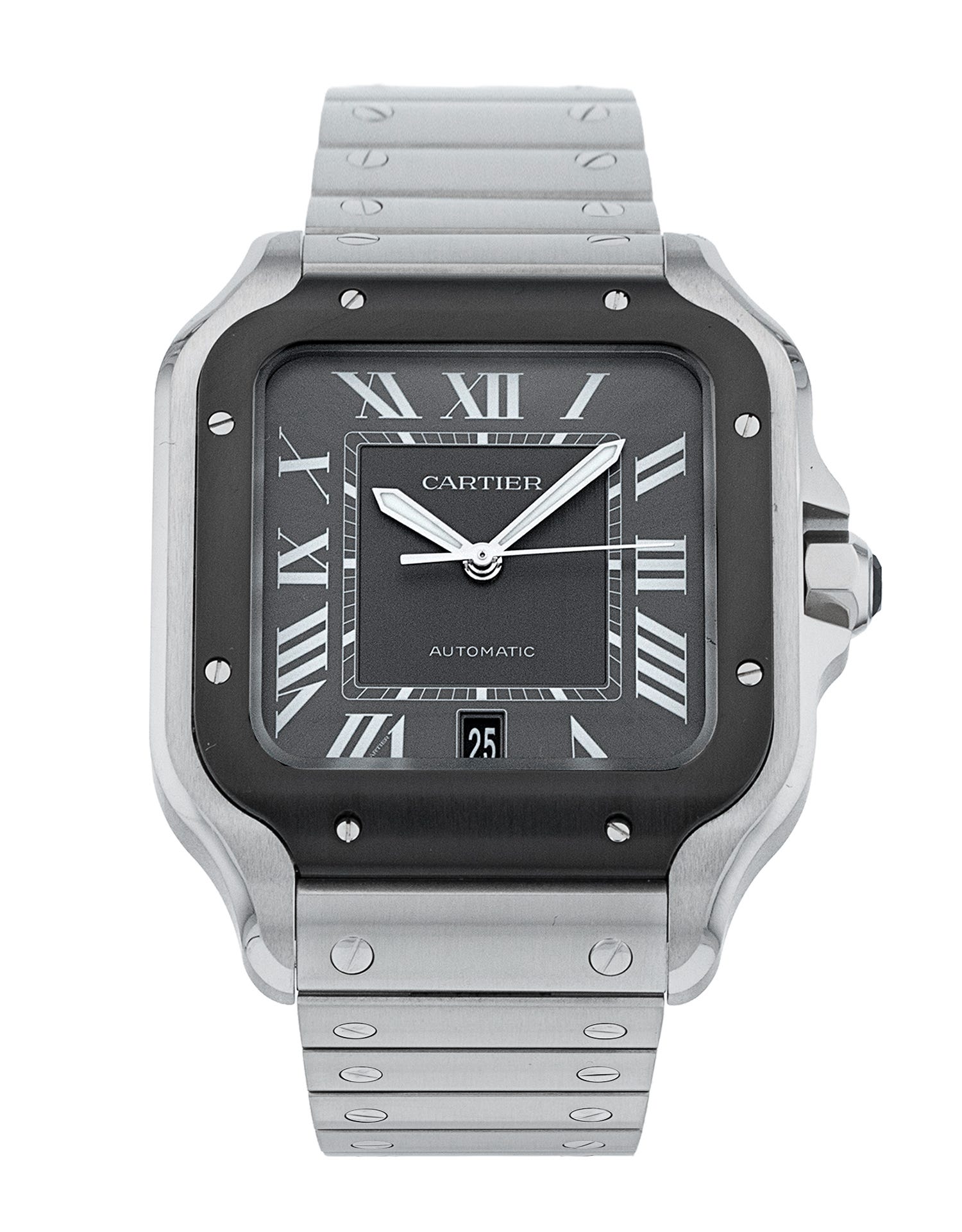 Cartier Santos De Cartier - Grey Roman Numeral Dial