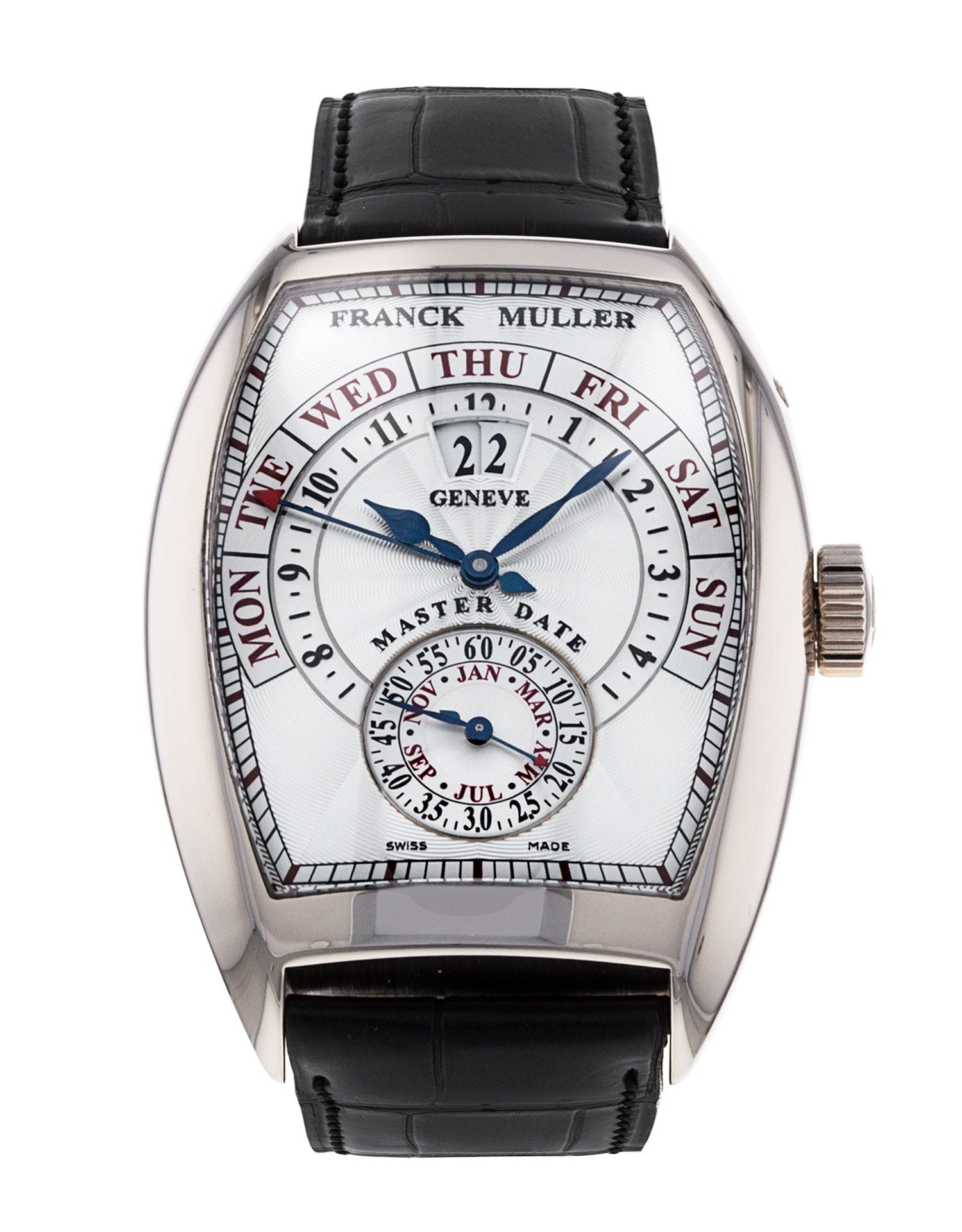 Franck Muller Cintree Curvex - Silver Dial & Leather Strap