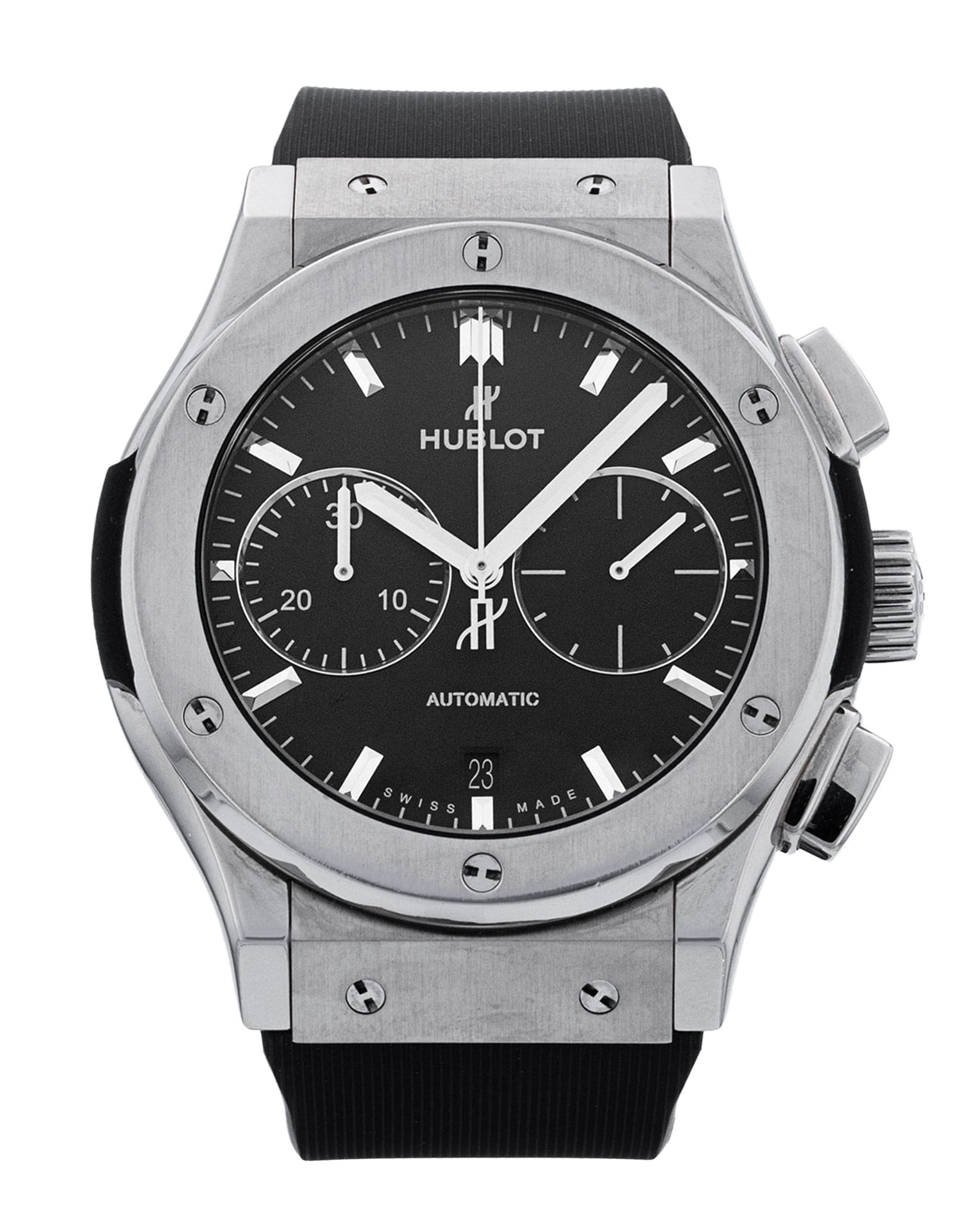 Hublot Classic Fusion - Black Baton Dial & Rubber Strap
