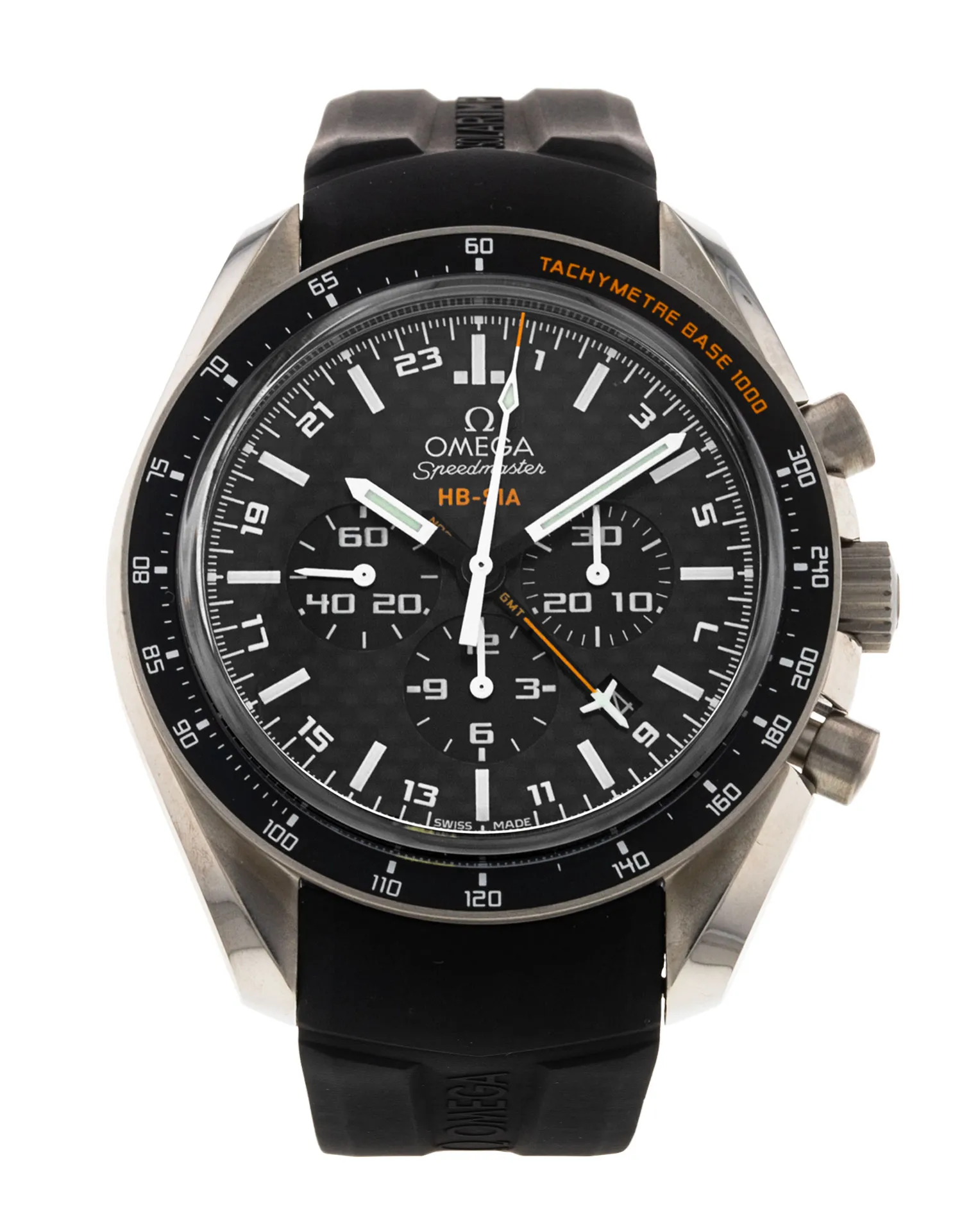 メル76940 Omega Speedmaster Solar Impulse - Carbon Dial & Rubber Strap