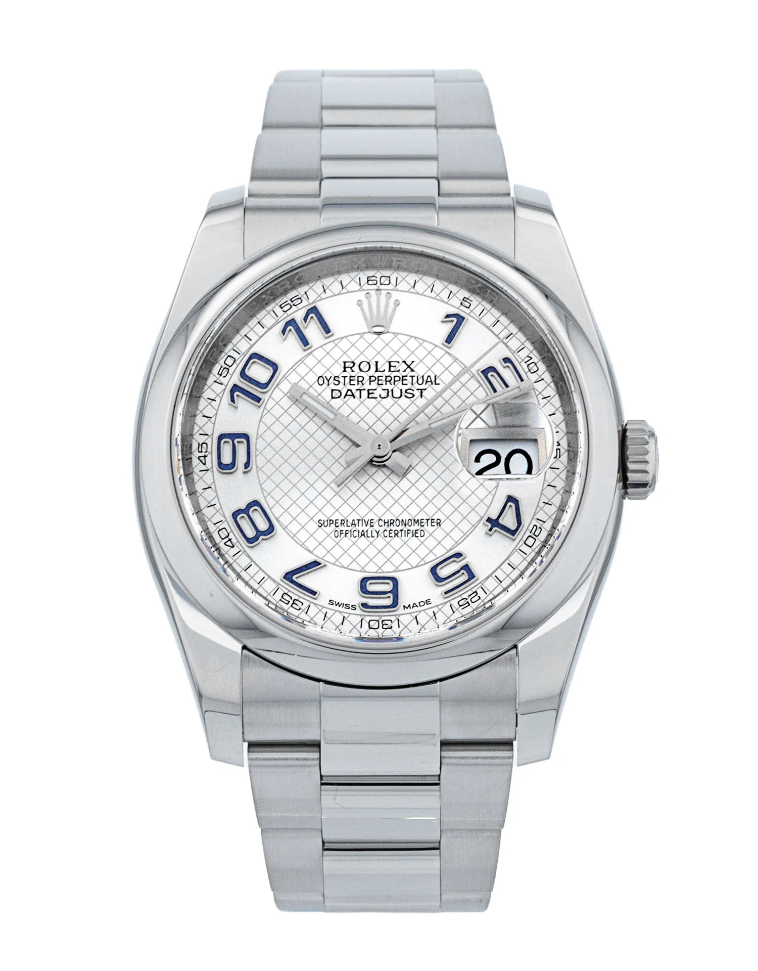 Rolex Datejust 116200 - Silver Arabic Dial & Bracelet Strap
