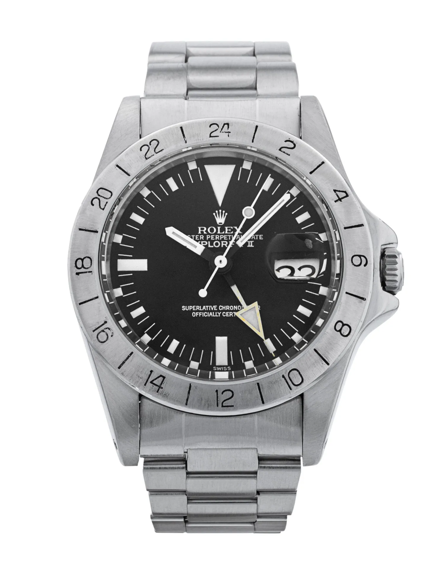 Rolex Explorer II 1655 - Black Baton Dial & Bracelet Strap