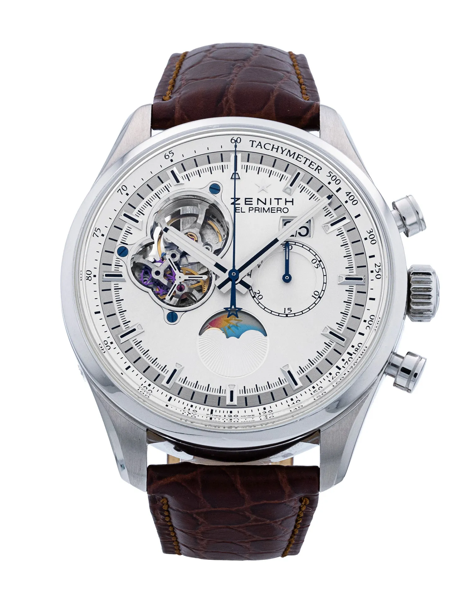 エリオット Zenith El Primero - Silver Dial & Leather Strap