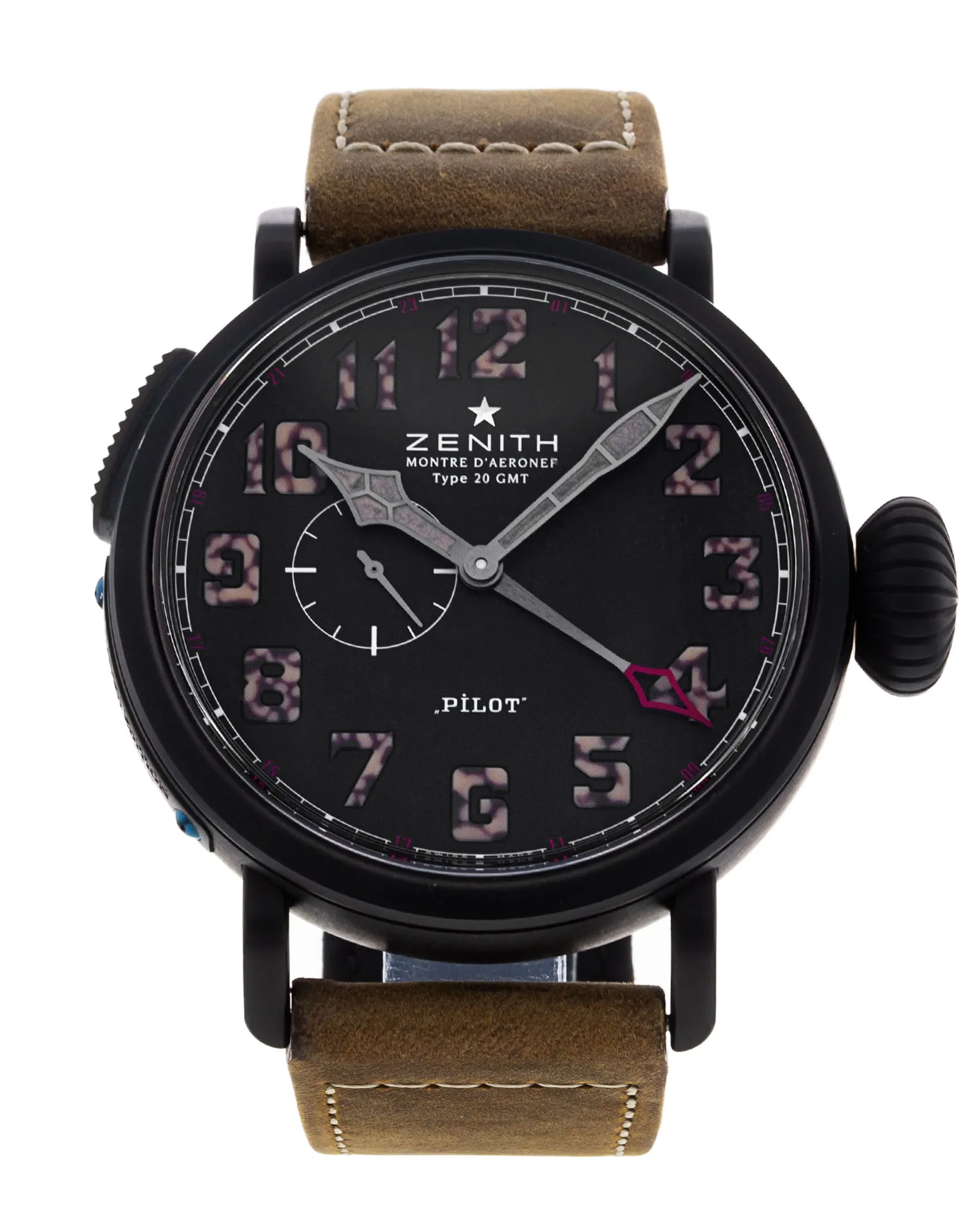Zenith Pilot - Black Arabic Dial & Leather Strap