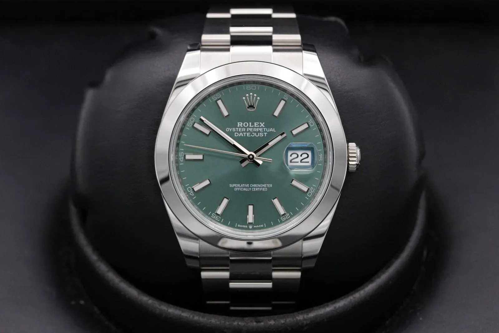 Rolex Datejust 41 - Mint Green Baton Dial & Bracelet Strap