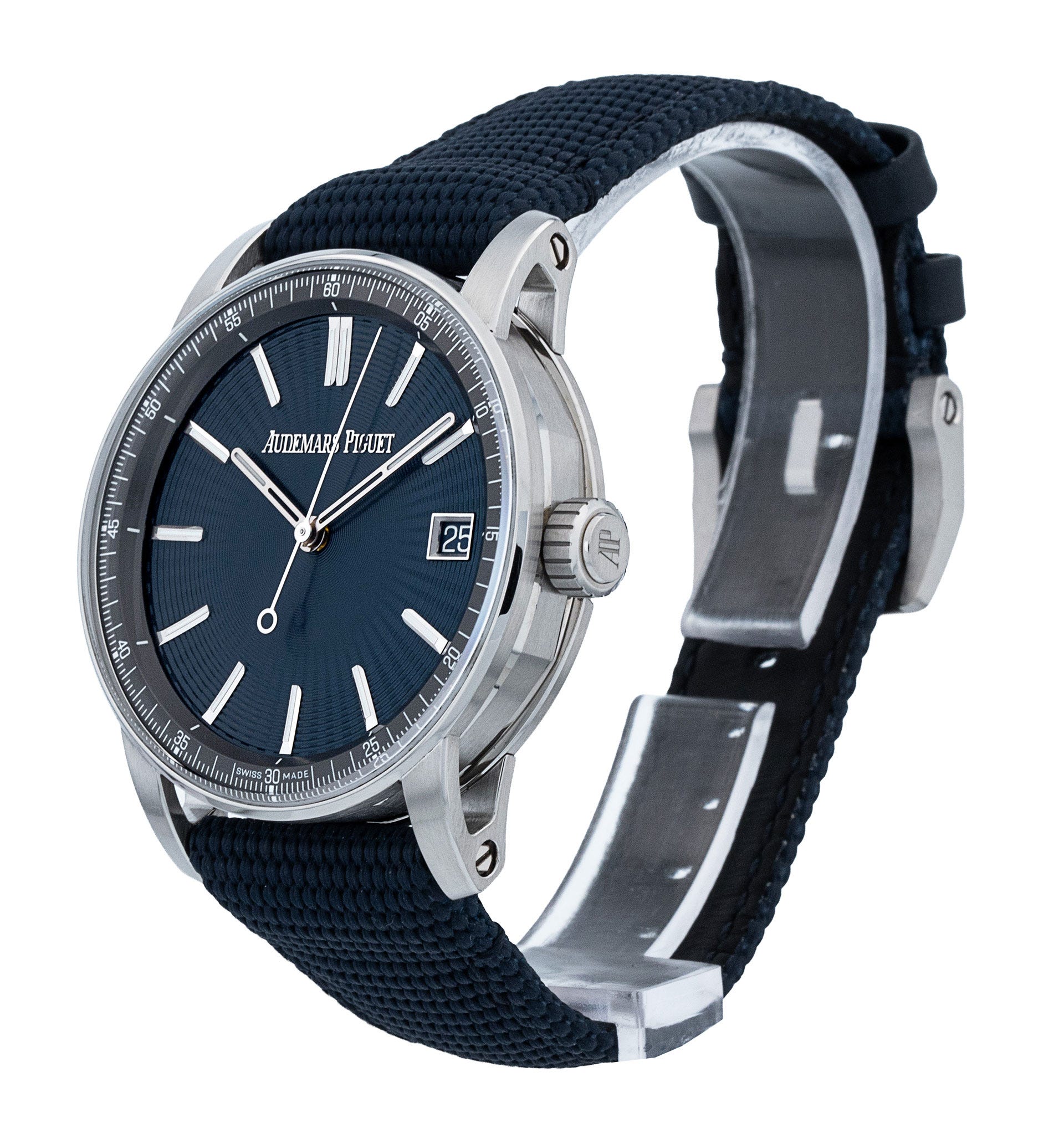Audemars Piguet CODE 11.59 - Blue Baton Dial & Fabric Strap
