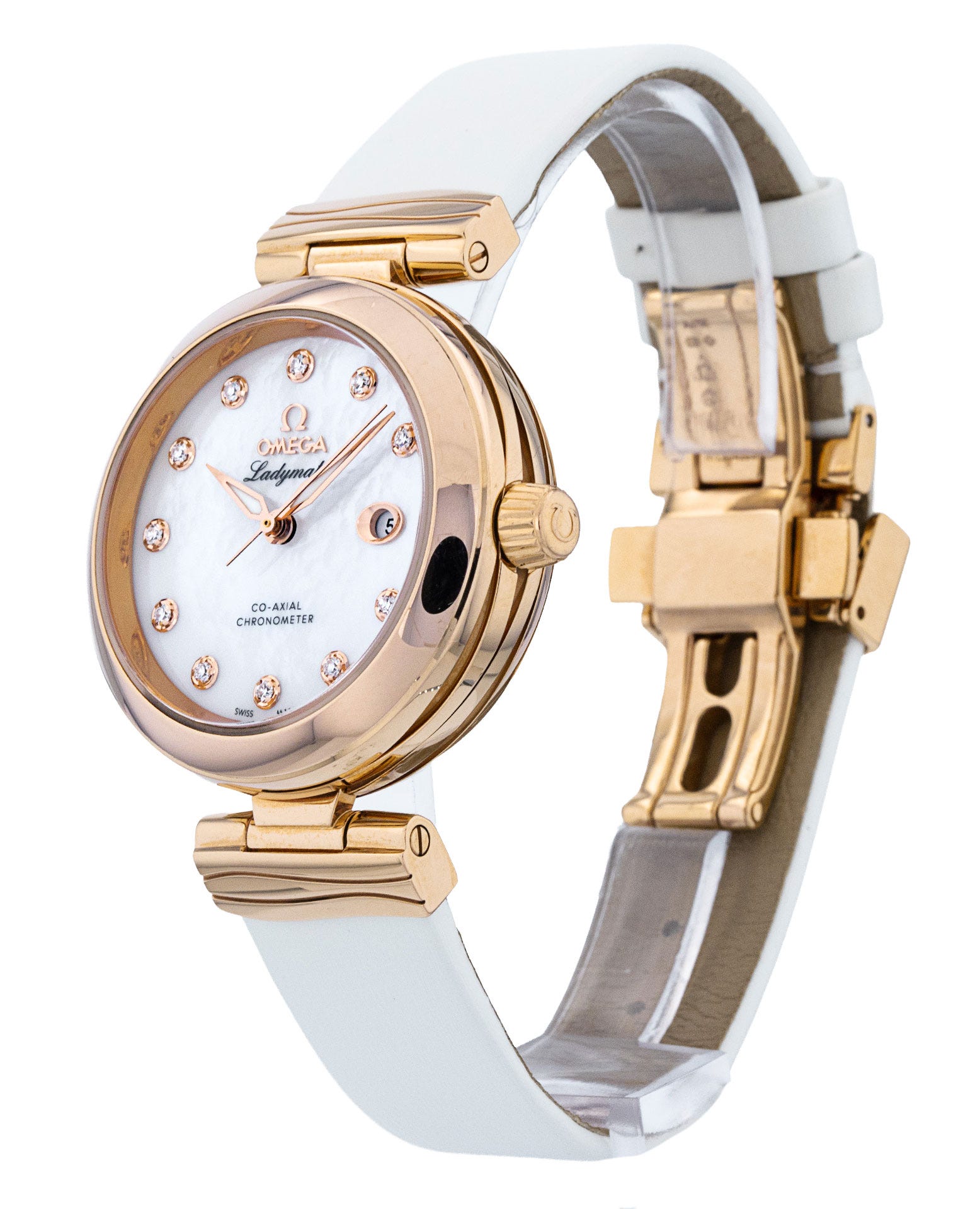 Omega De Ville Ladymatic - Mother of Pearl White - Diamond Dial