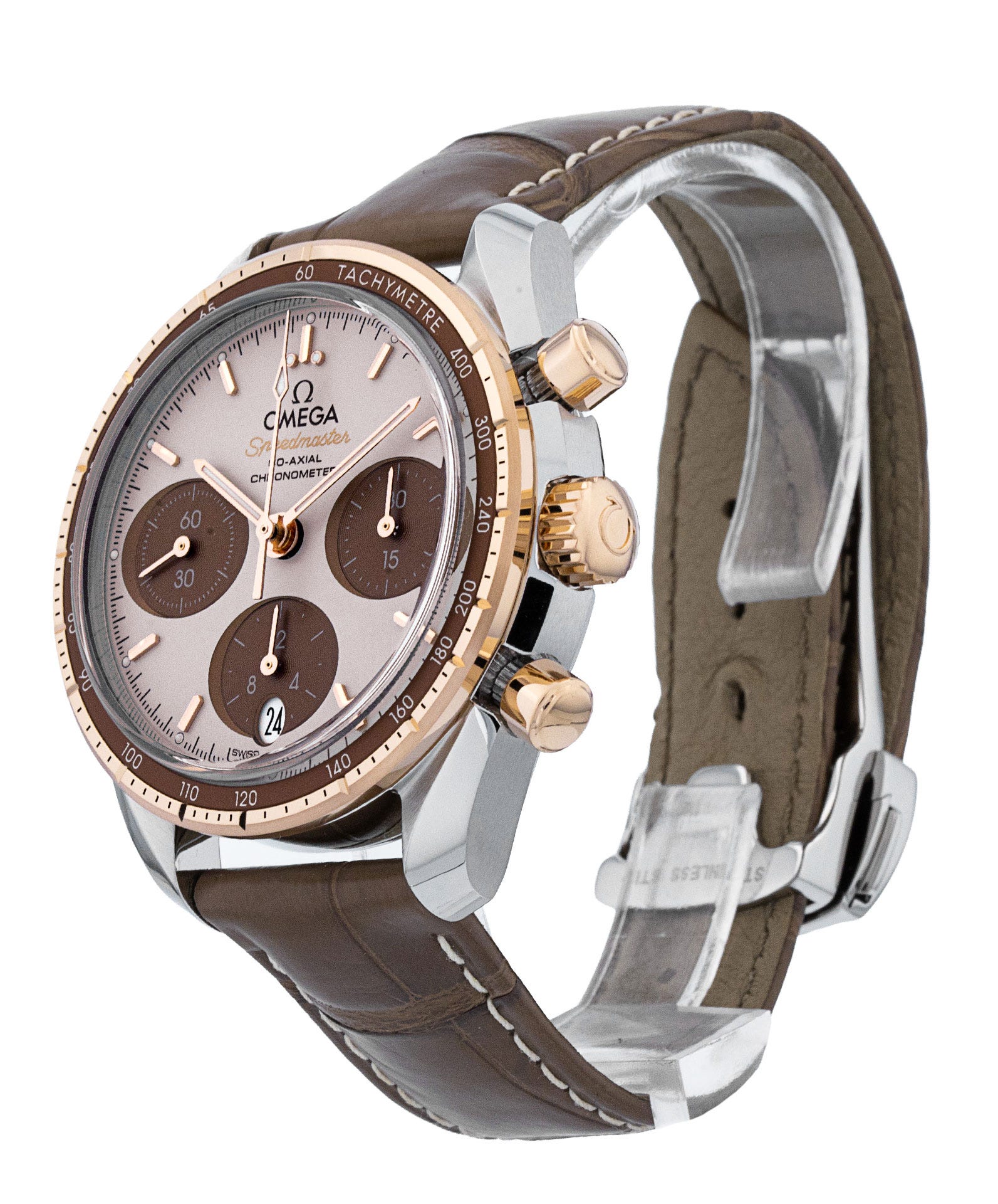Omega Speedmaster 38 - Brown Baton Dial & Leather Strap